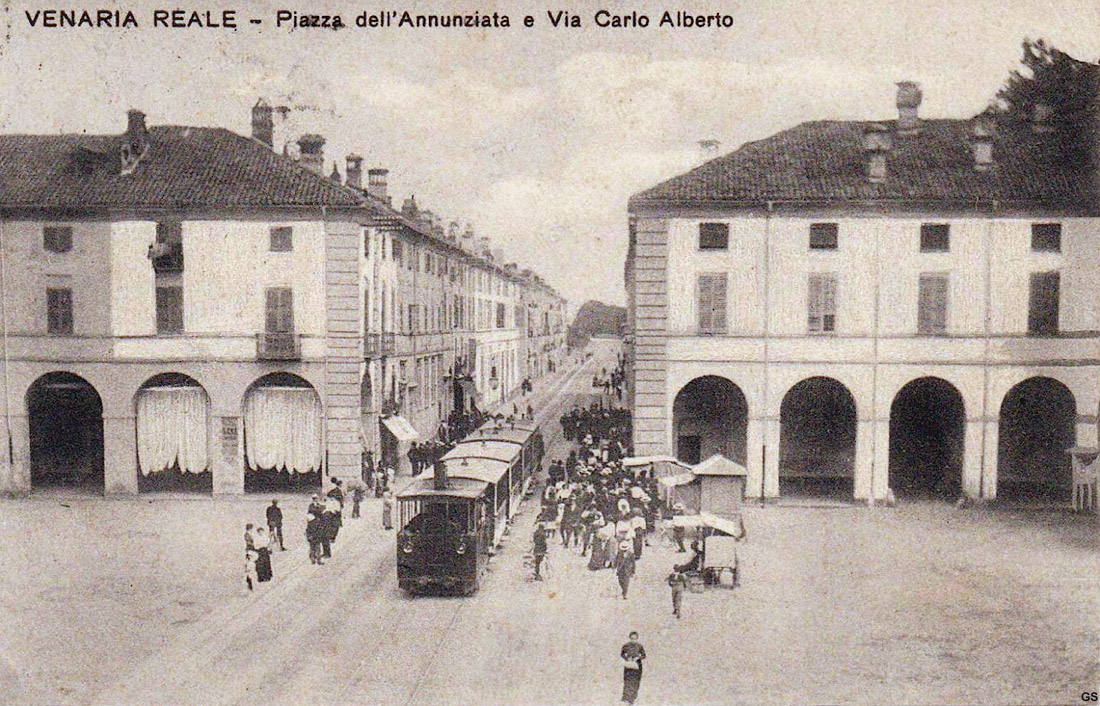 Tram a vapore in cartolina - Venaria