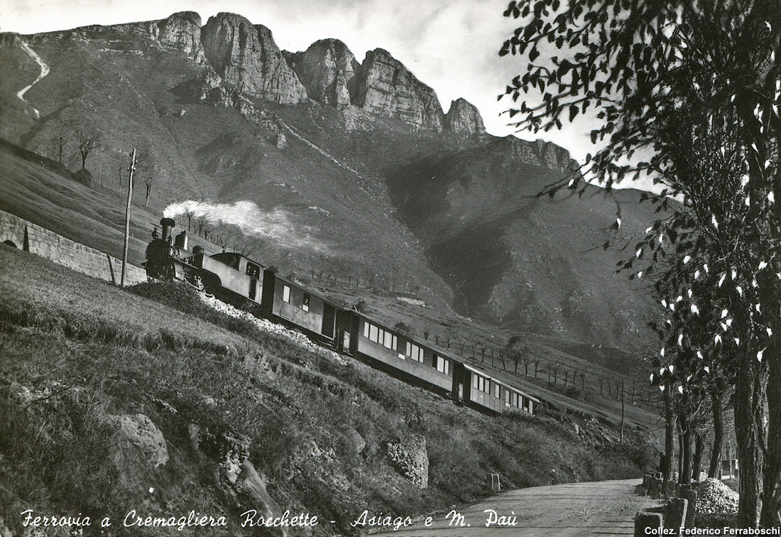 La ferrovia Rocchette-Asiago - Salita al Costo.