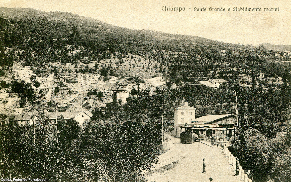 Tram a vapore in cartolina - Chiampo (VI).