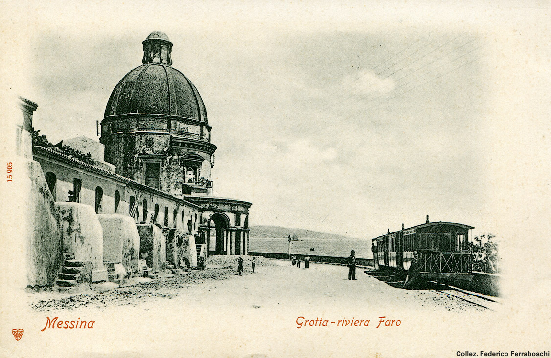 Tram a vapore in cartolina - Messina.